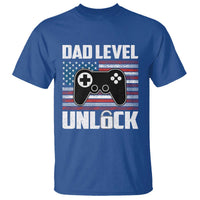 Funny New Dad T Shirt First Fathers Day Dad Level Unlocked Gaming Gamer - Wonder Print Shop