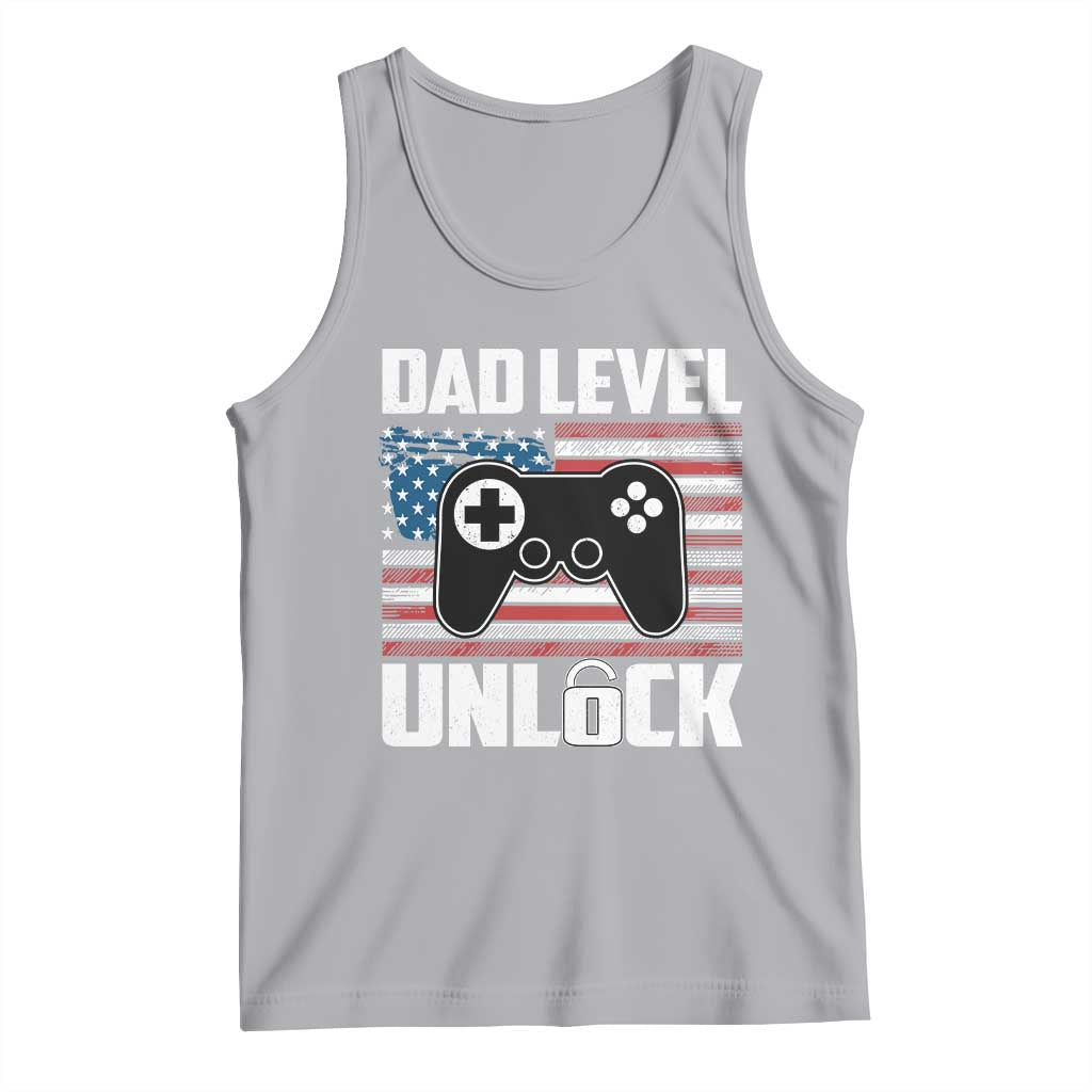 Funny New Dad Tank Top First Fathers Day Dad Level Unlocked Gaming Gamer - Wonder Print Shop