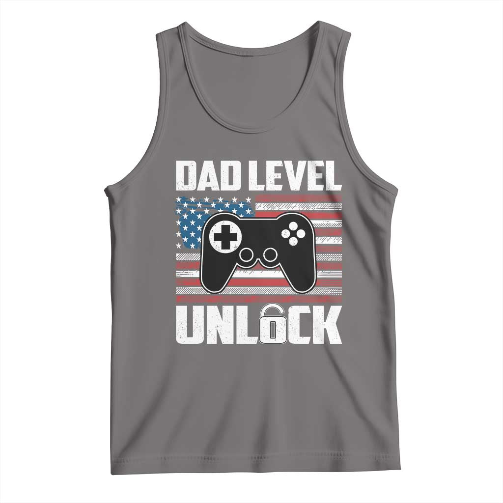 Funny New Dad Tank Top First Fathers Day Dad Level Unlocked Gaming Gamer - Wonder Print Shop