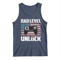 Funny New Dad Tank Top First Fathers Day Dad Level Unlocked Gaming Gamer - Wonder Print Shop