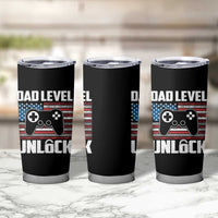 Funny New Dad Tumbler Cup First Fathers Day Dad Level Unlocked Gaming Gamer - Wonder Print Shop