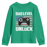 Funny New Dad Youth Sweatshirt First Fathers Day Dad Level Unlocked Gaming Gamer - Wonder Print Shop