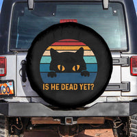 Is He Dead Yet Spare Tire Cover Retro Cat Funny Vintage