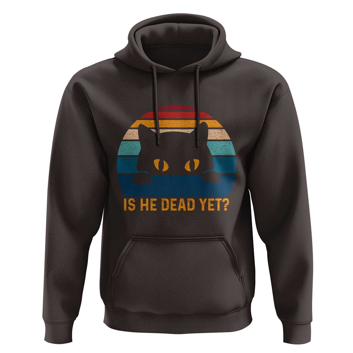 Is He Dead Yet Hoodie Retro Cat Funny Vintage