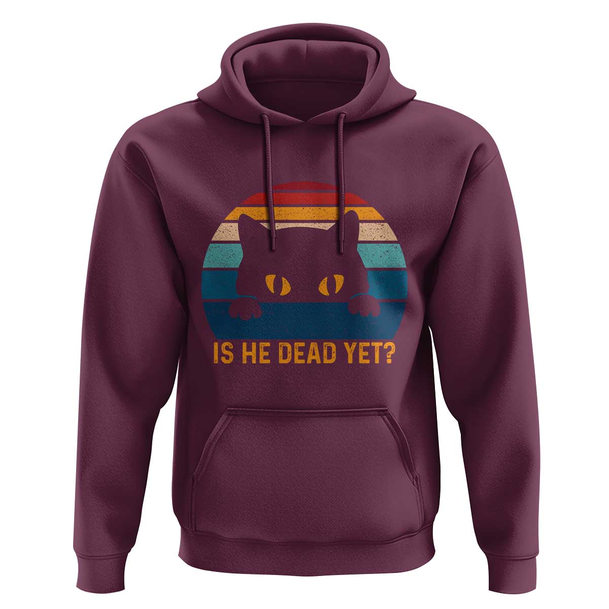 Is He Dead Yet Hoodie Retro Cat Funny Vintage