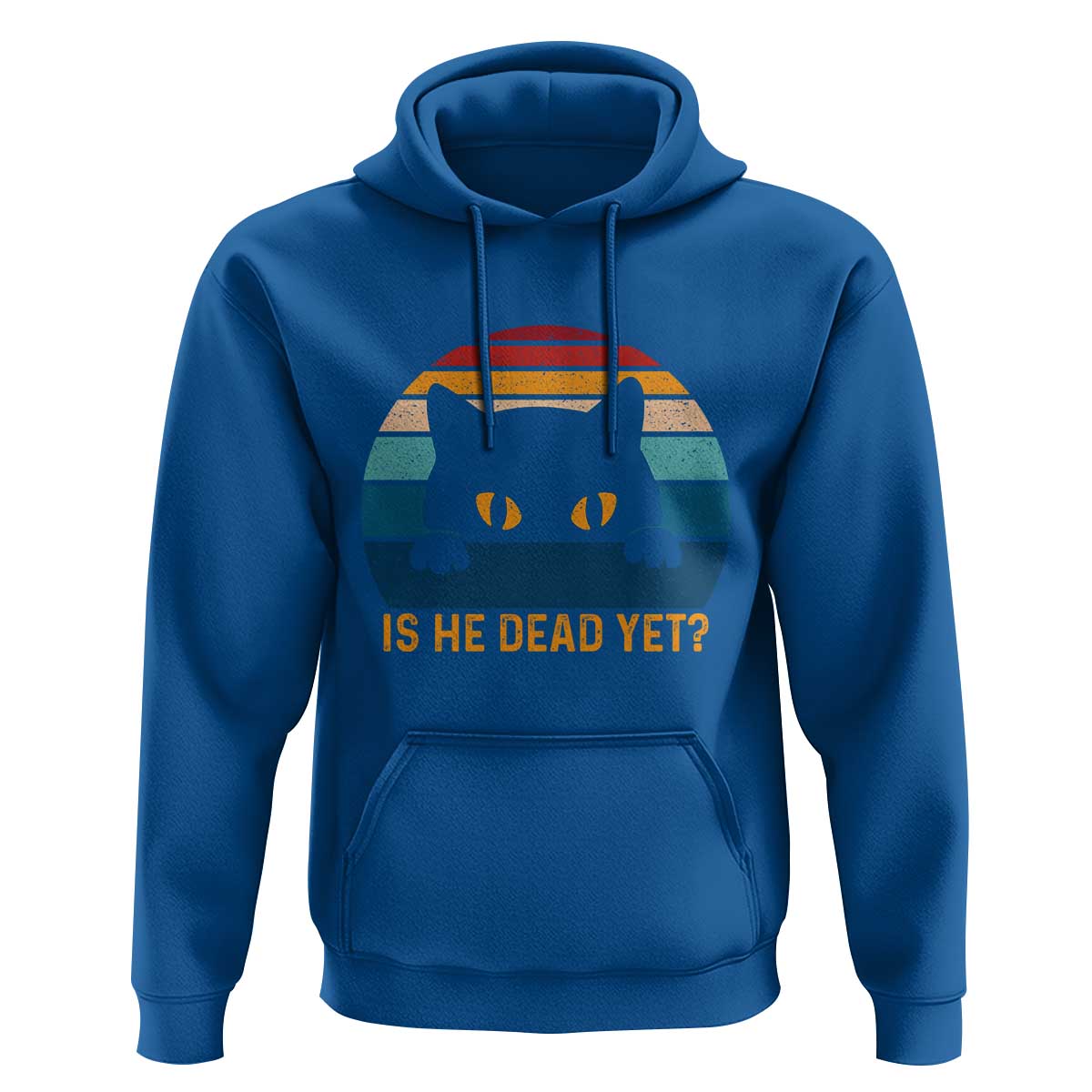 Is He Dead Yet Hoodie Retro Cat Funny Vintage