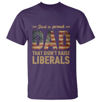 Just A Proud Dad That Didn't Raise Liberals T Shirt Retro American Flag - Wonder Print Shop