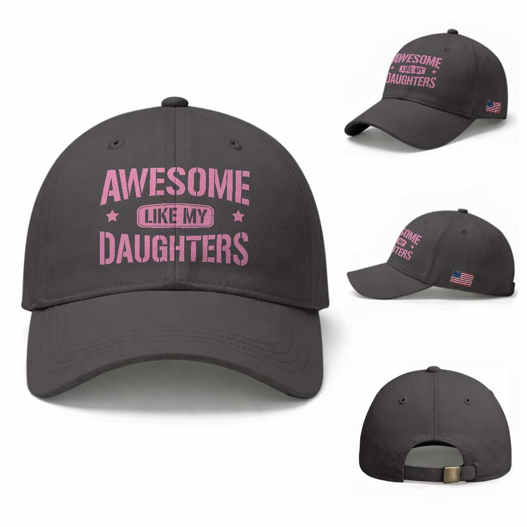 Awesome Like My Daughters Baseball Cap Funny Girl Dad Fathers Day