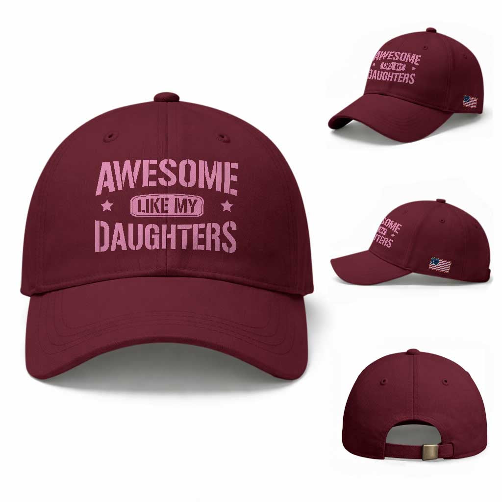 Awesome Like My Daughters Baseball Cap Funny Girl Dad Fathers Day