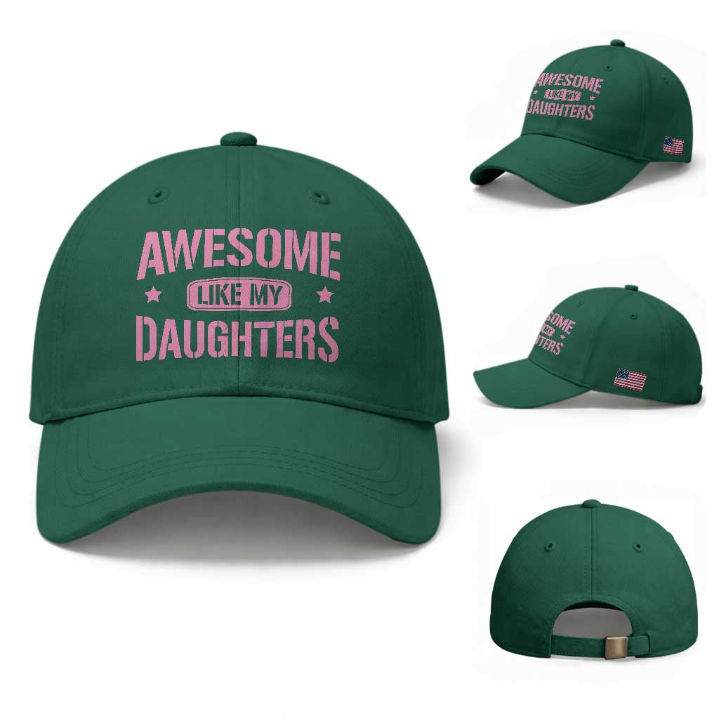 Awesome Like My Daughters Baseball Cap Funny Girl Dad Fathers Day