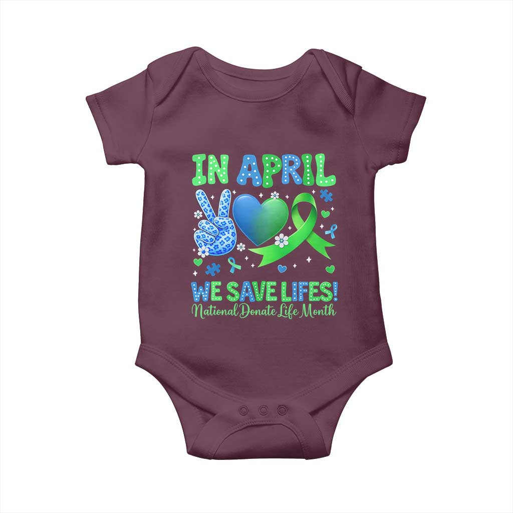 Donate Life Month Baby Onesie In April We Save Lives Organ Donation