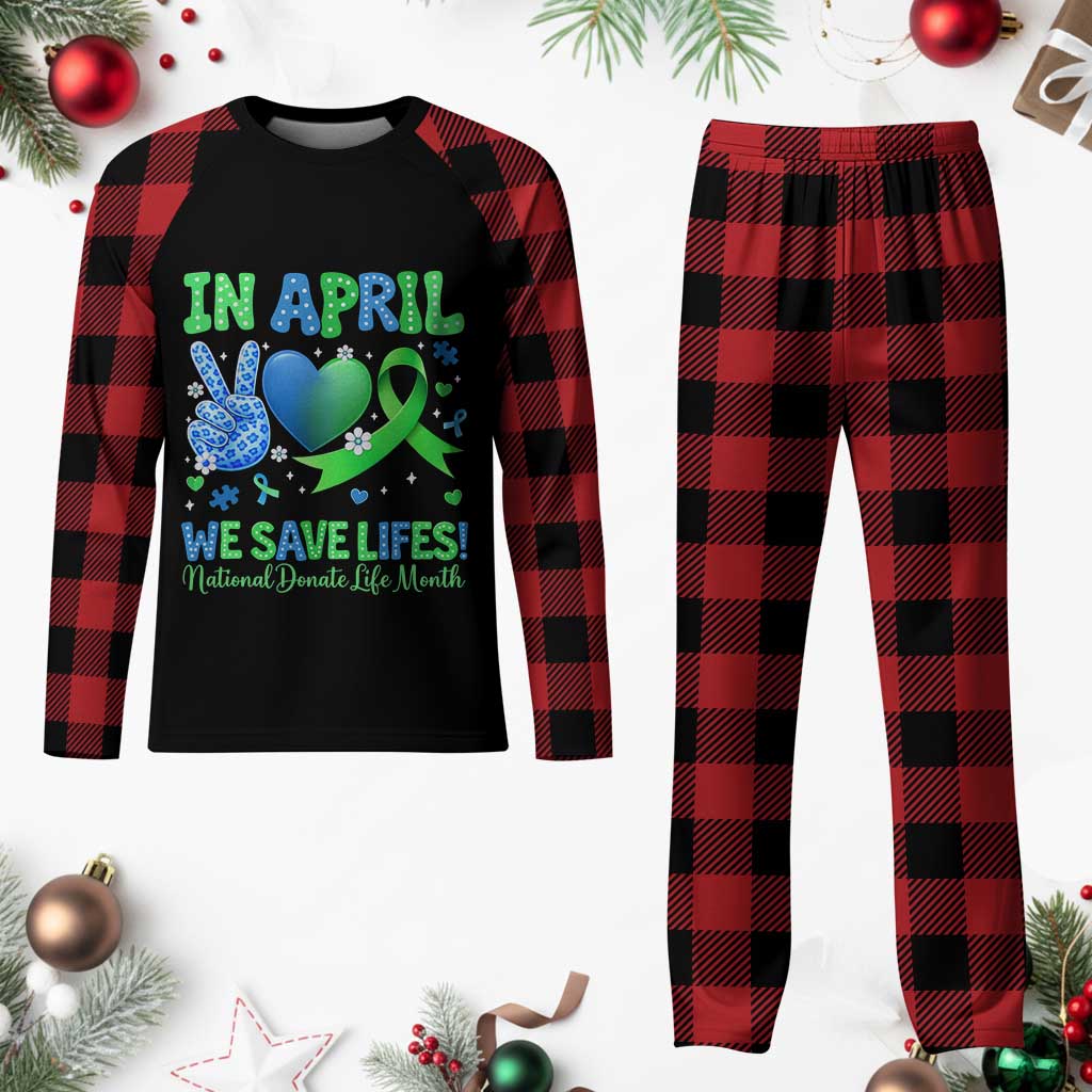 Donate Life Month Plaid Pajama Set In April We Save Lives Organ Donation