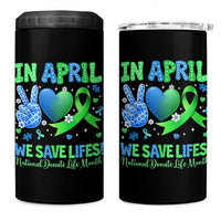Donate Life Month 4 in 1 Can Cooler Tumbler In April We Save Lives Organ Donation
