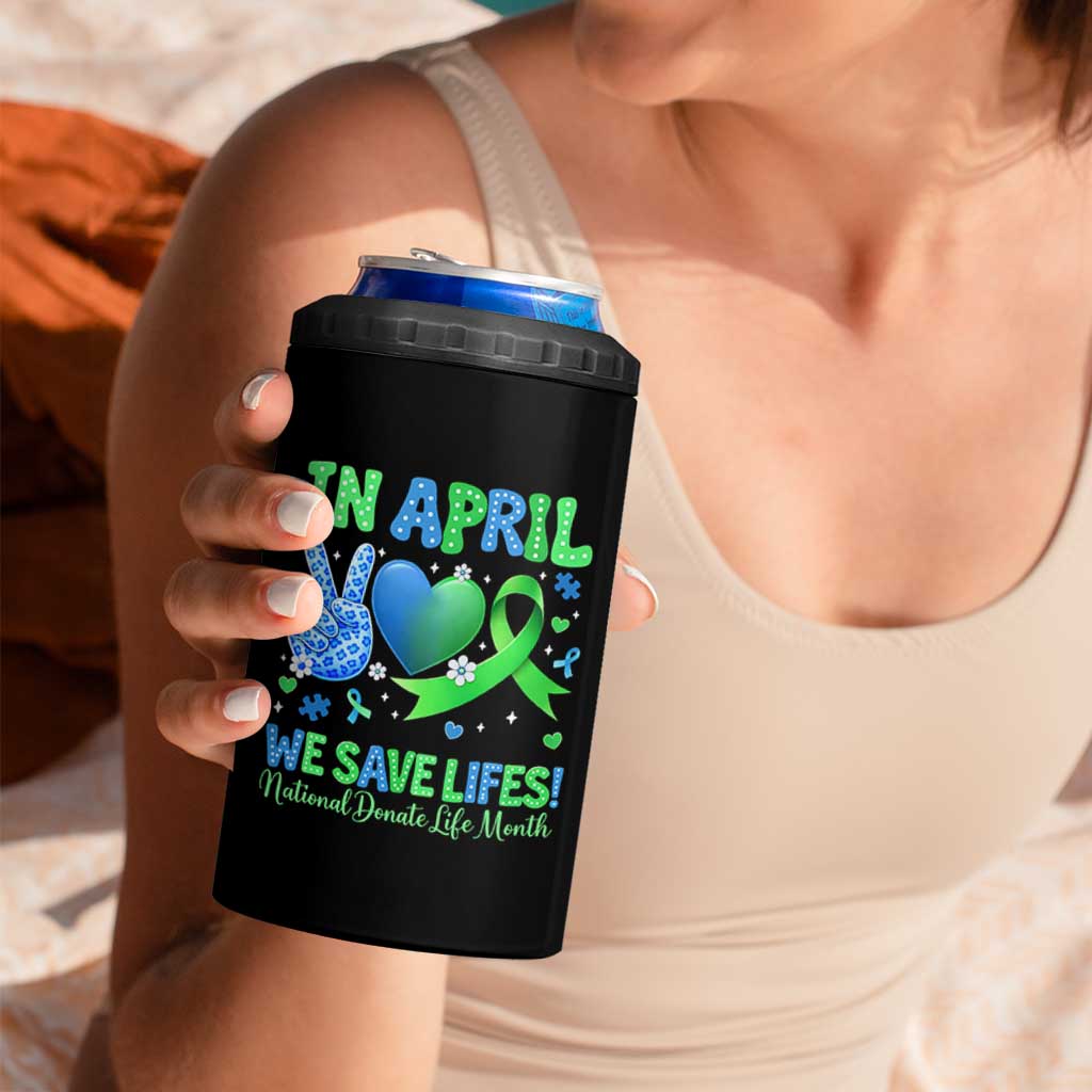 Donate Life Month 4 in 1 Can Cooler Tumbler In April We Save Lives Organ Donation