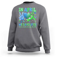 Donate Life Month Sweatshirt In April We Save Lives Organ Donation