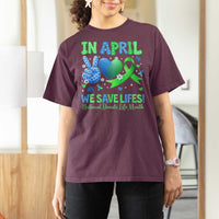 Donate Life Month T Shirt For Women In April We Save Lives Organ Donation