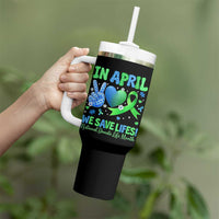Donate Life Month Tumbler With Handle In April We Save Lives Organ Donation