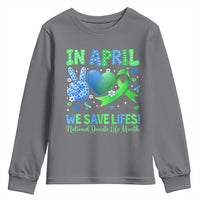 Donate Life Month Youth Sweatshirt In April We Save Lives Organ Donation