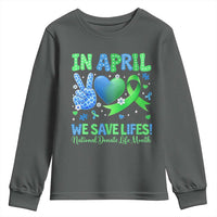 Donate Life Month Youth Sweatshirt In April We Save Lives Organ Donation