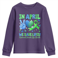 Donate Life Month Youth Sweatshirt In April We Save Lives Organ Donation