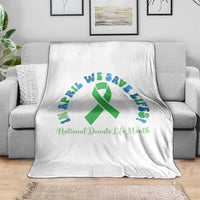 National Donate Life Month Throw Blanket Green Ribbon Organ Donation In April We Save Lives