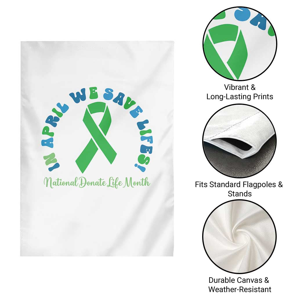 National Donate Life Month Garden Flag Green Ribbon Organ Donation In April We Save Lives