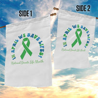National Donate Life Month Garden Flag Green Ribbon Organ Donation In April We Save Lives