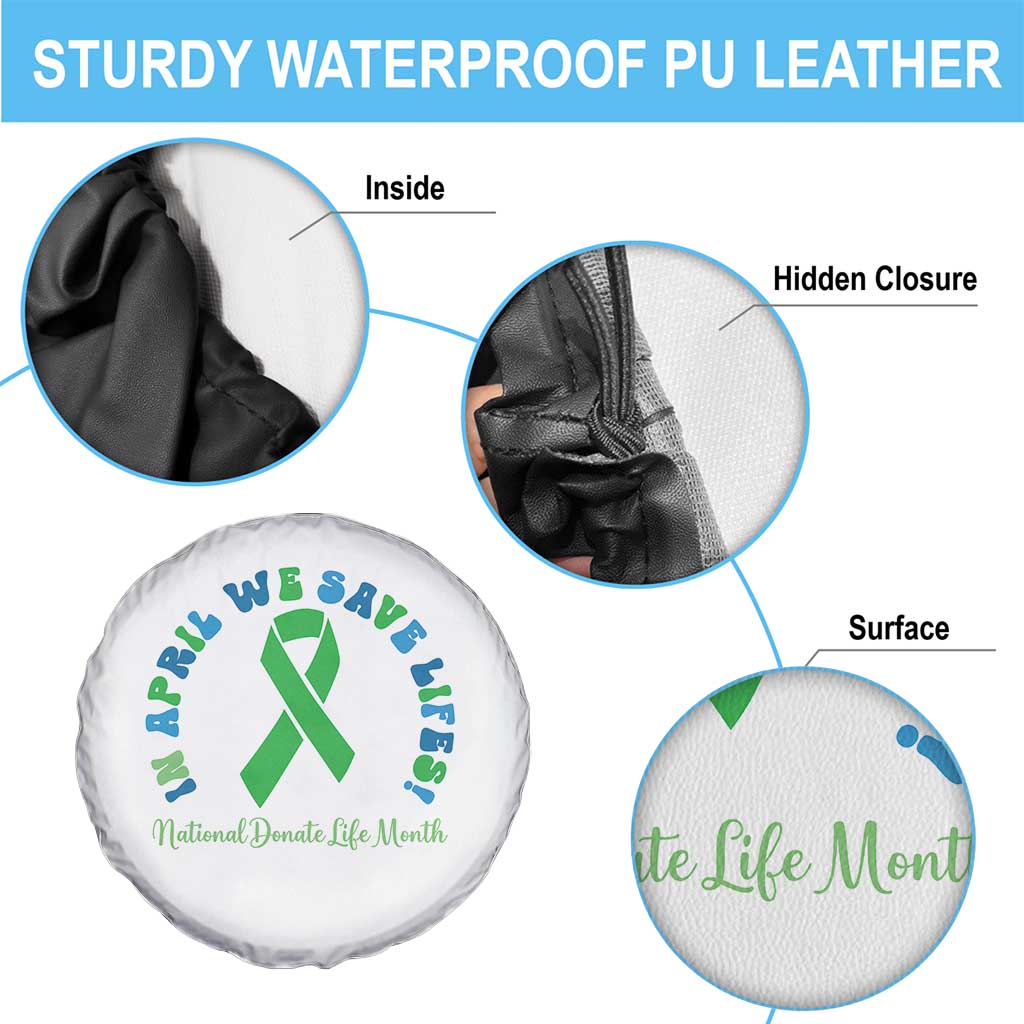 National Donate Life Month Spare Tire Cover Green Ribbon Organ Donation In April We Save Lives