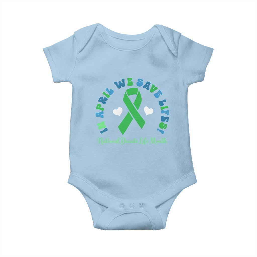 National Donate Life Month Baby Onesie Green Ribbon Organ Donation In April We Save Lives