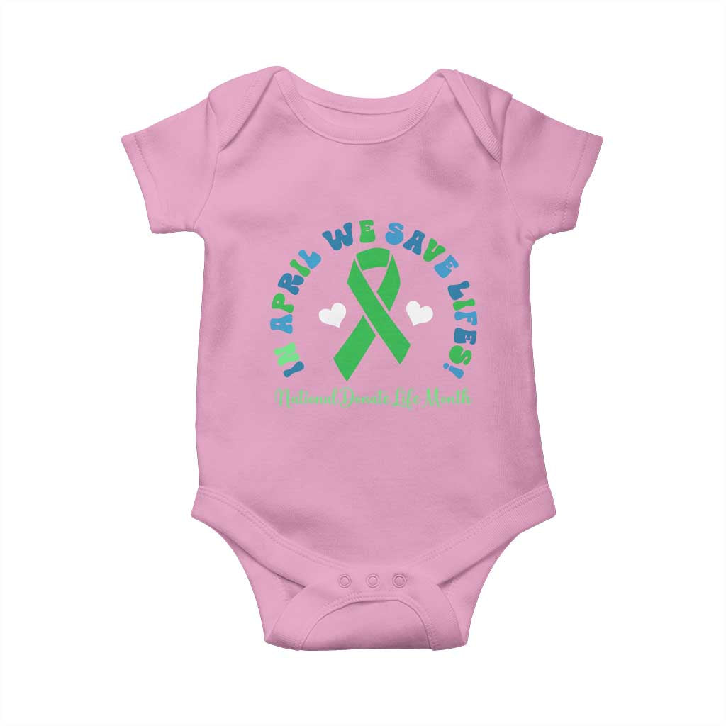 National Donate Life Month Baby Onesie Green Ribbon Organ Donation In April We Save Lives