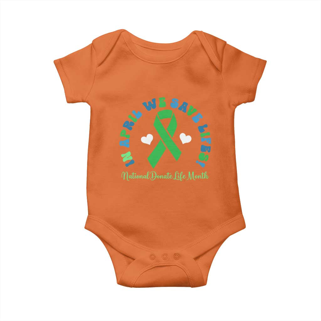 National Donate Life Month Baby Onesie Green Ribbon Organ Donation In April We Save Lives