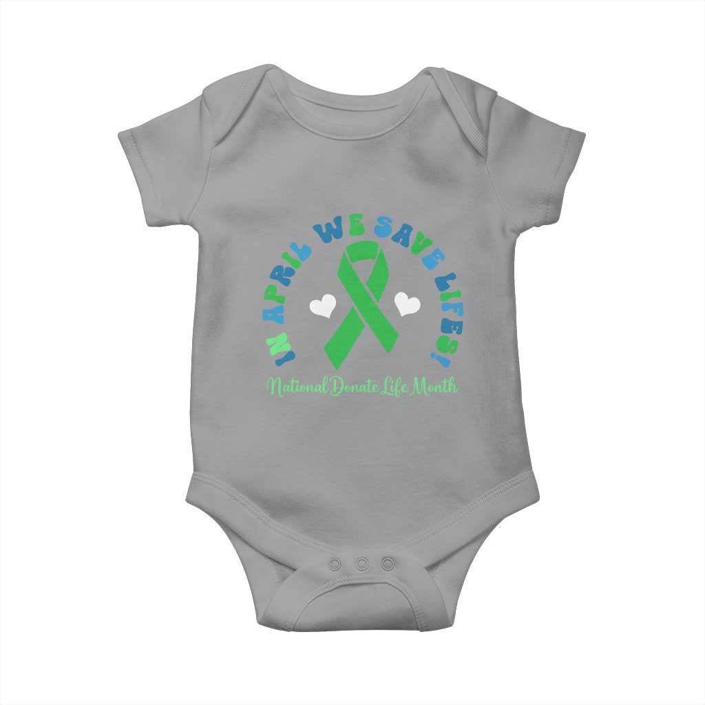 National Donate Life Month Baby Onesie Green Ribbon Organ Donation In April We Save Lives