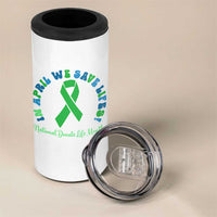 National Donate Life Month 4 in 1 Can Cooler Tumbler Green Ribbon Organ Donation In April We Save Lives