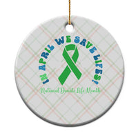 National Donate Life Month Ceramic Ornament Green Ribbon Organ Donation In April We Save Lives
