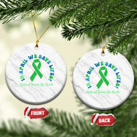 National Donate Life Month Ceramic Ornament Green Ribbon Organ Donation In April We Save Lives