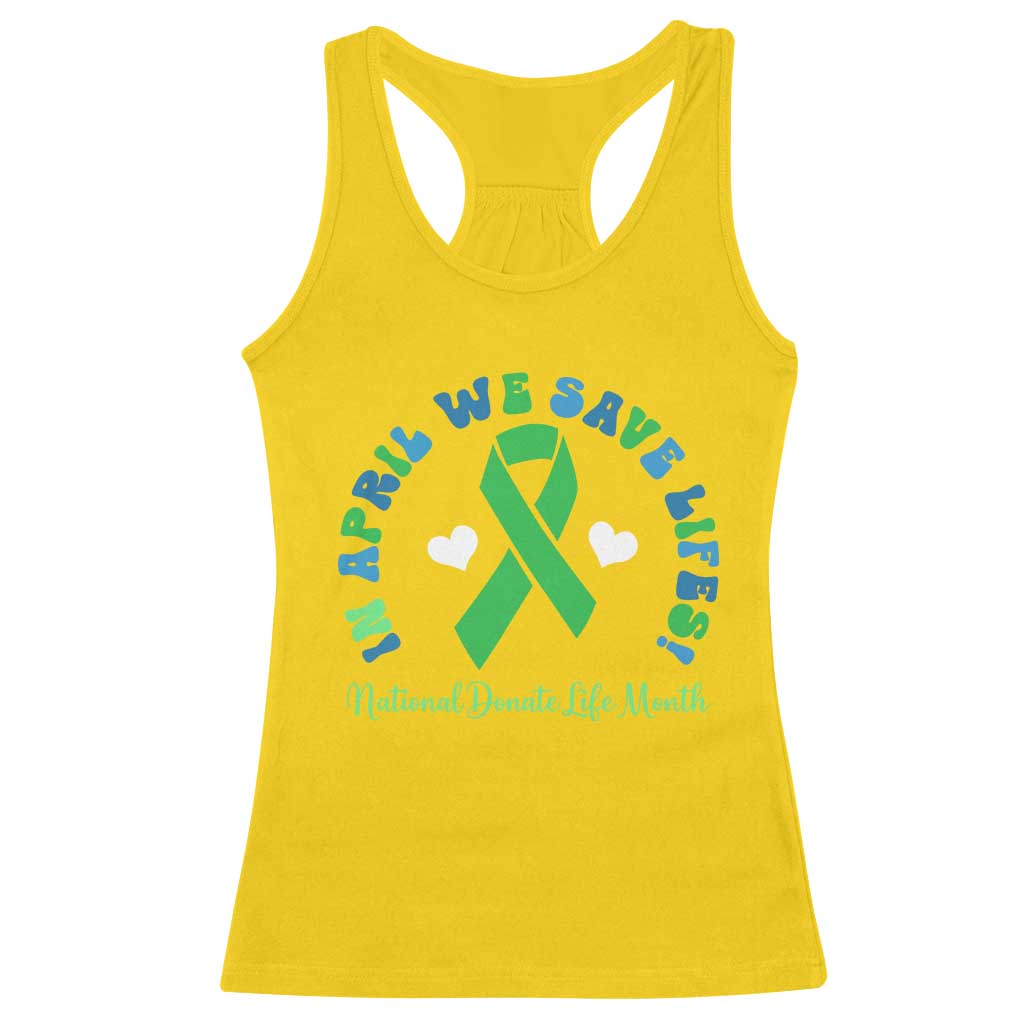 National Donate Life Month Racerback Tank Top Green Ribbon Organ Donation In April We Save Lives