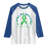 National Donate Life Month Raglan Shirt Green Ribbon Organ Donation In April We Save Lives