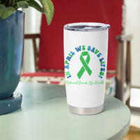 National Donate Life Month Tumbler Cup Green Ribbon Organ Donation In April We Save Lives