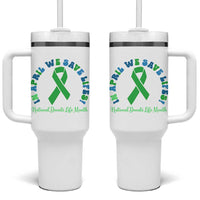 National Donate Life Month Tumbler With Handle Green Ribbon Organ Donation In April We Save Lives