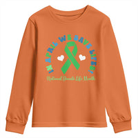 National Donate Life Month Youth Sweatshirt Green Ribbon Organ Donation In April We Save Lives