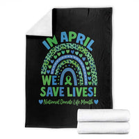National Donate Life Month Throw Blanket In April We Save Lives Organ Donation Support Green Ribbon