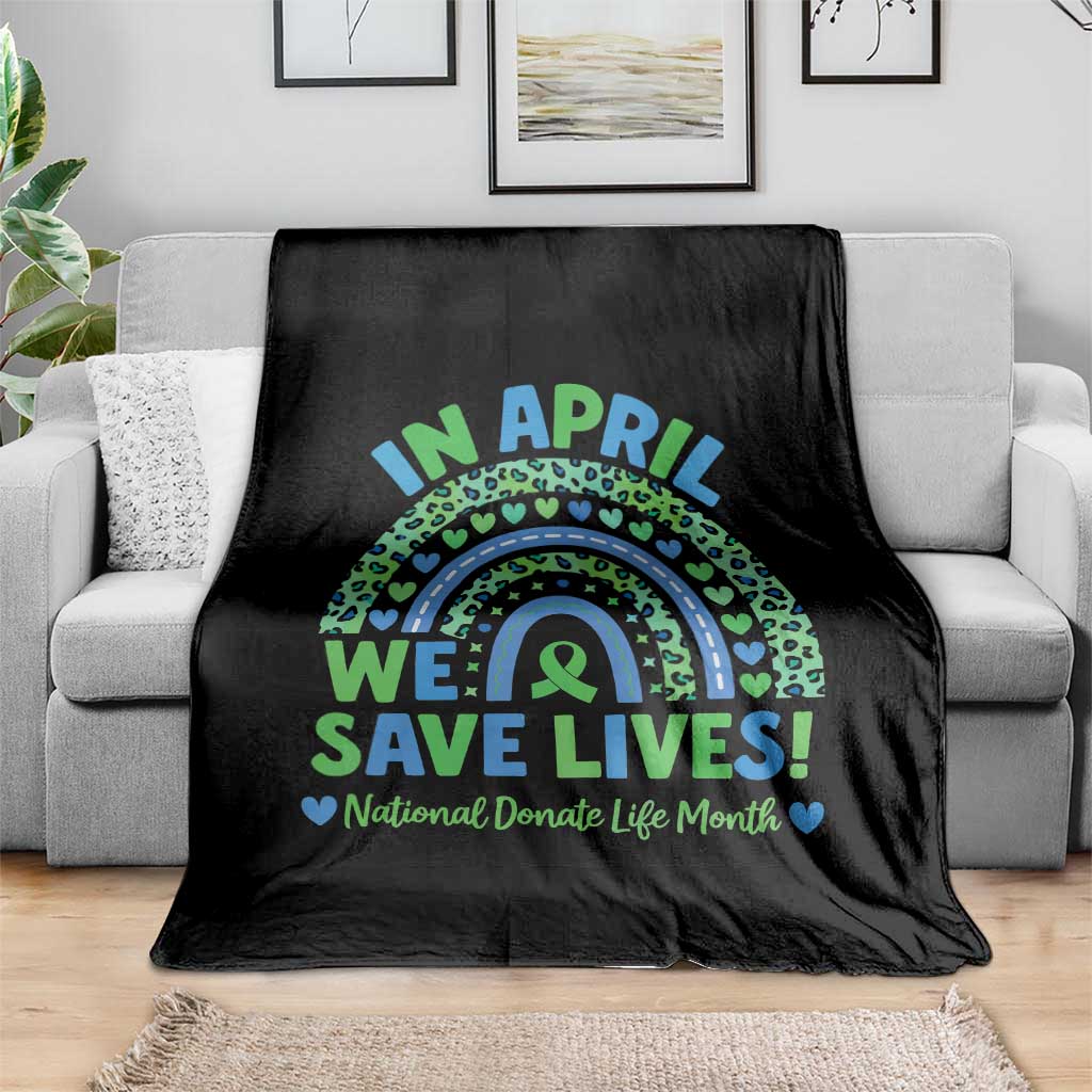 National Donate Life Month Throw Blanket In April We Save Lives Organ Donation Support Green Ribbon