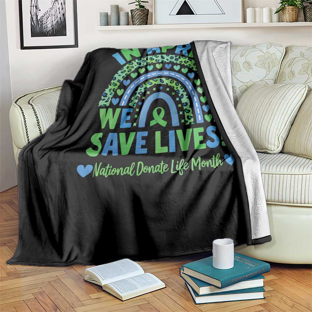 National Donate Life Month Throw Blanket In April We Save Lives Organ Donation Support Green Ribbon