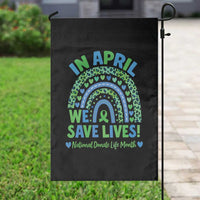 National Donate Life Month Garden Flag In April We Save Lives Organ Donation Support Green Ribbon