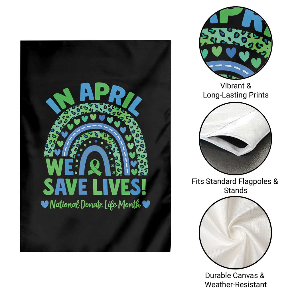 National Donate Life Month Garden Flag In April We Save Lives Organ Donation Support Green Ribbon