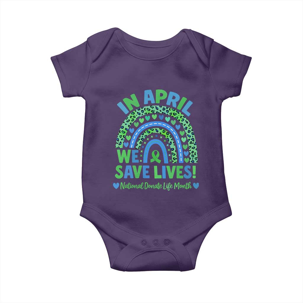 National Donate Life Month Baby Onesie In April We Save Lives Organ Donation Support Green Ribbon