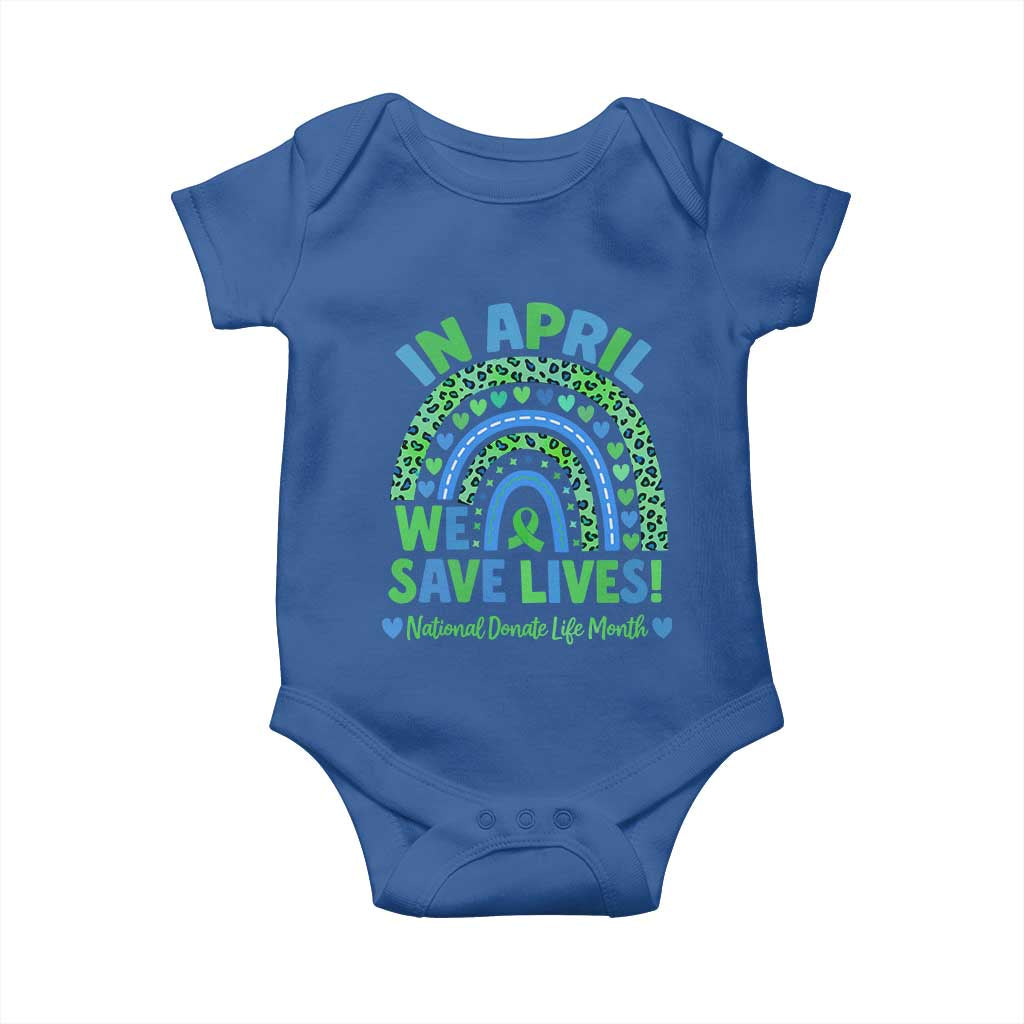 National Donate Life Month Baby Onesie In April We Save Lives Organ Donation Support Green Ribbon
