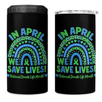 National Donate Life Month 4 in 1 Can Cooler Tumbler In April We Save Lives Organ Donation Support Green Ribbon