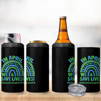 National Donate Life Month 4 in 1 Can Cooler Tumbler In April We Save Lives Organ Donation Support Green Ribbon