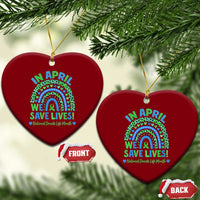 National Donate Life Month Ceramic Ornament In April We Save Lives Organ Donation Support Green Ribbon